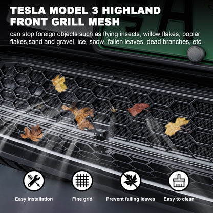 Grille Mesh Inserts for 2024 Tesla Model 3 Highland Accessories