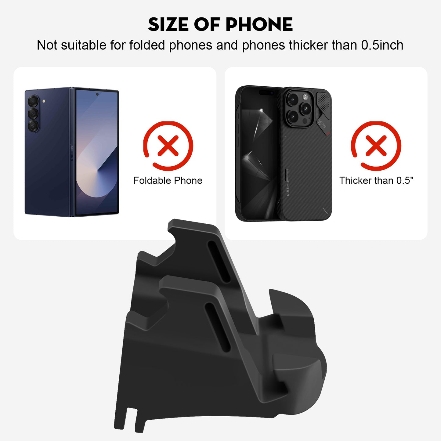 Silicone Phone Mount for 2024-2025 Tesla Model 3 Highland and 2025 New Model Y Juniper Accessories