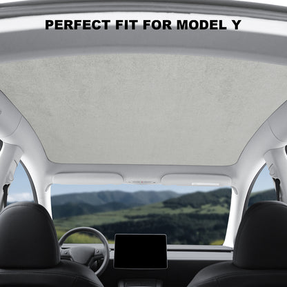 Upgrade Suede Roof Sun Shade for 2021-2023 Tesla Model Y Accessories