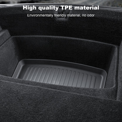 Rear Trunk Mat TPE Cargo Liner for 2024 Tesla Model 3 Highland Accessories