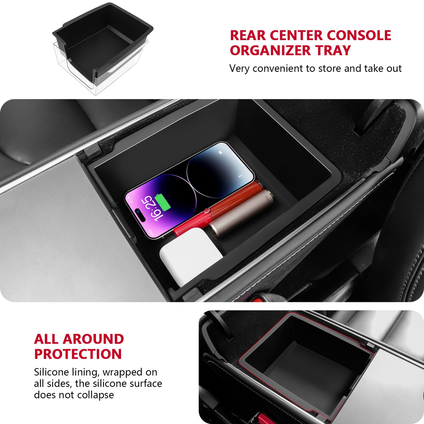 6PCS Center Console Organizer for Model 3 Y Accessories