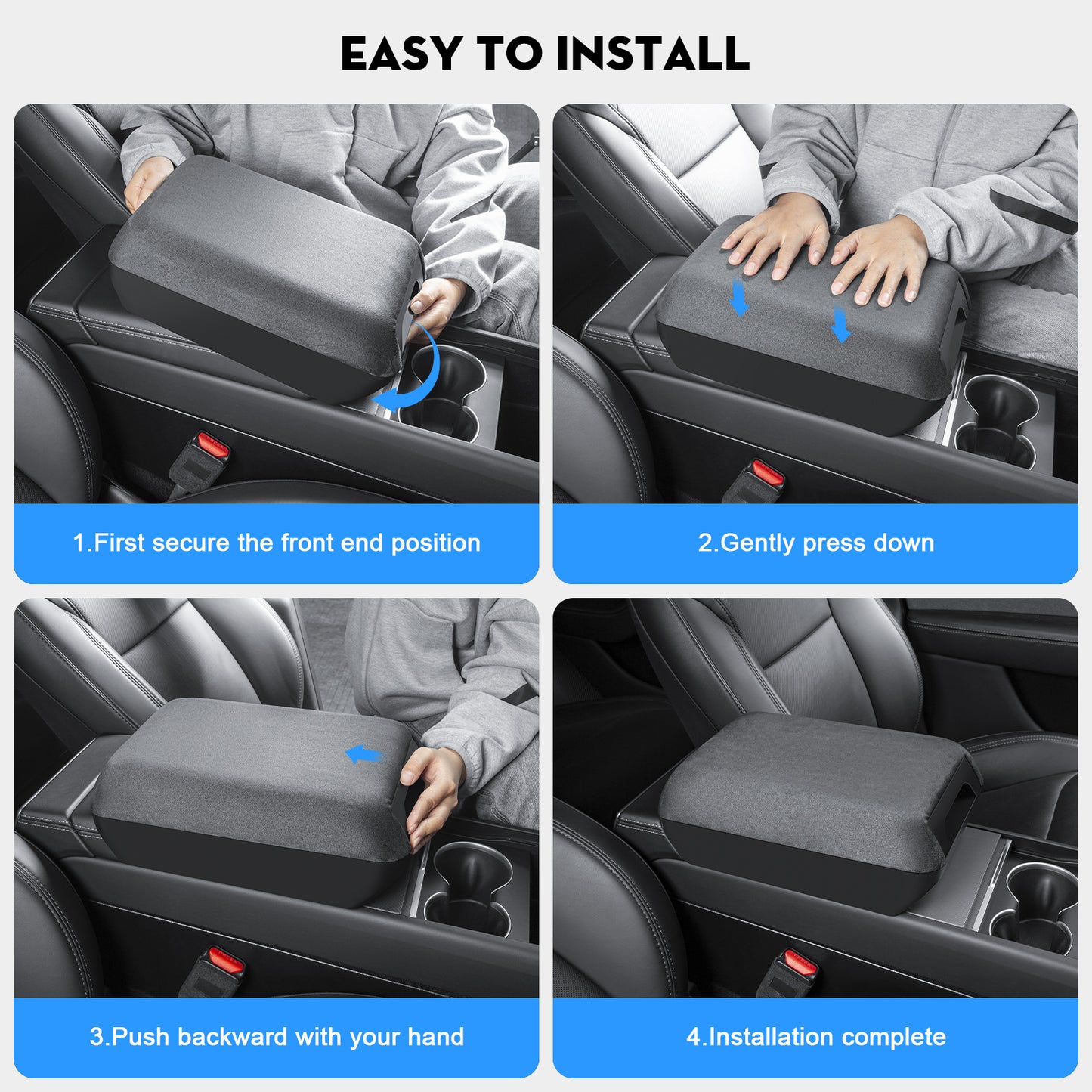 Armrest Cover Center Consolet Armrest Cover with Storage Box for Tesla New 2025-2026 Model Y Juniper and 2024-2025 Model 3 Highland Accessories