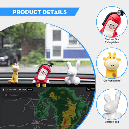 KUNIST 3PCS for Tesla Model Y 2026 Dog Mode Mini Screen Decoration Ornament Funny Decors Compatible with 2017-2026 Tesla Model 3 and New Model Y Juniper Accessories