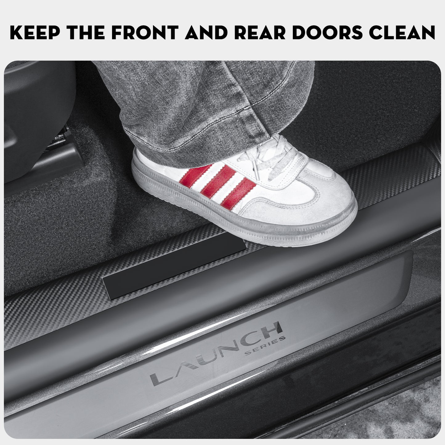 8PCS Door Sill Protector Door Sill Guards Door Entry Guard Anti-Kick Full Protect Door Entry Cover 2025-2026 Model Y Juniper Interior Accessories