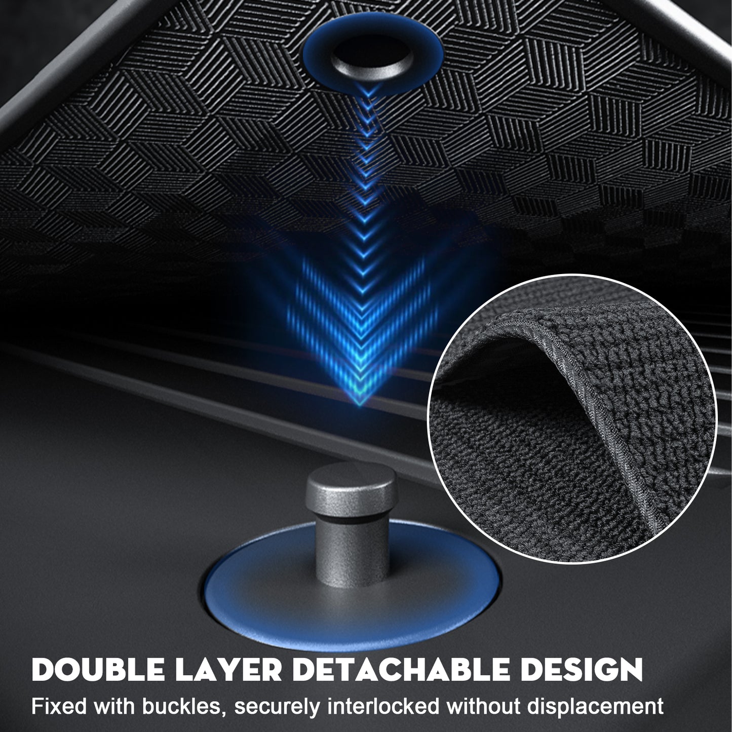 KUNIST 6PCS Carpet Floor Mats for Tesla Model Y Juniper 2025-2026  All Weather Floor Liners Full Set Front and Second Row