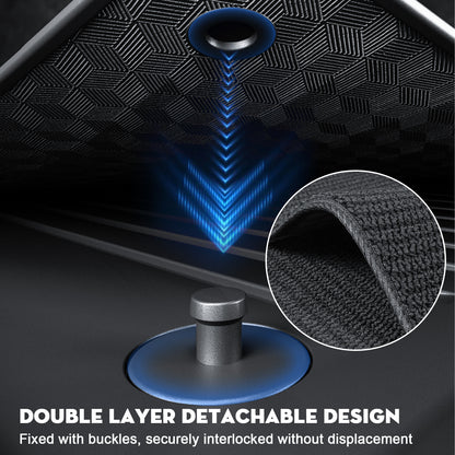 KUNIST 6PCS Carpet Floor Mats for Tesla Model Y Juniper 2025-2026  All Weather Floor Liners Full Set Front and Second Row