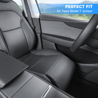 Car Seat Covers for New 2025-2026 Tesla Model Y Juniper Accessories Full Coverage Waterproof Breathable Comfortable Leather