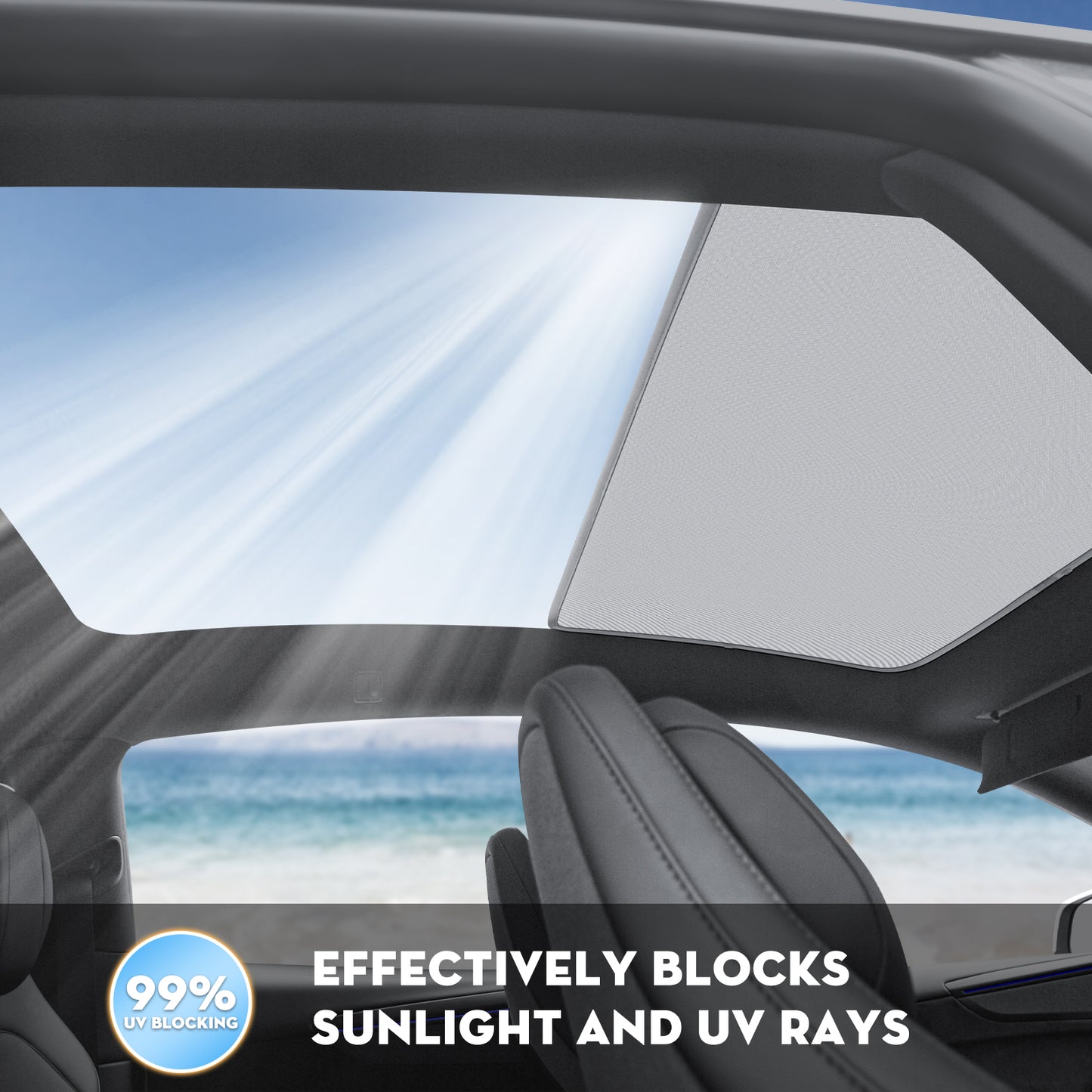 Roof Sunshade for Tesla Model YL 2026, Upgraded [Sag-Free] Sunroof Shade Roof Sun Shades for New Model YL Accessories [Heat Insulation/Reflection] 16Pcs