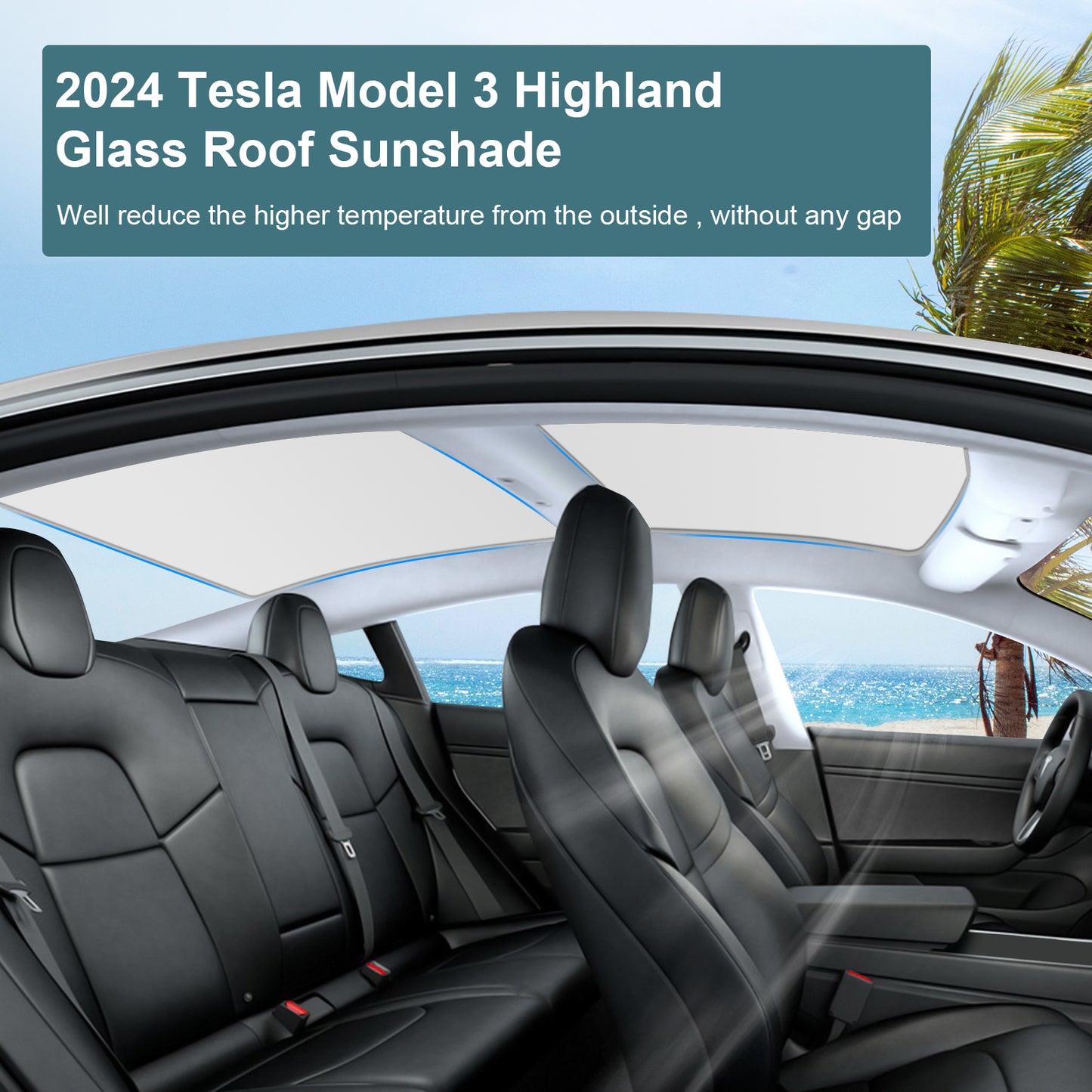 Roof Sunshades for New 2024 Tesla Model 3 Accessories