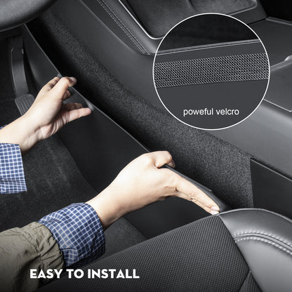 4PCS Center Console Side Anti-Kick Mats for Tesla Model Y 2025-2026 Juniper Waterproof & Dust Resistant Protector Cover