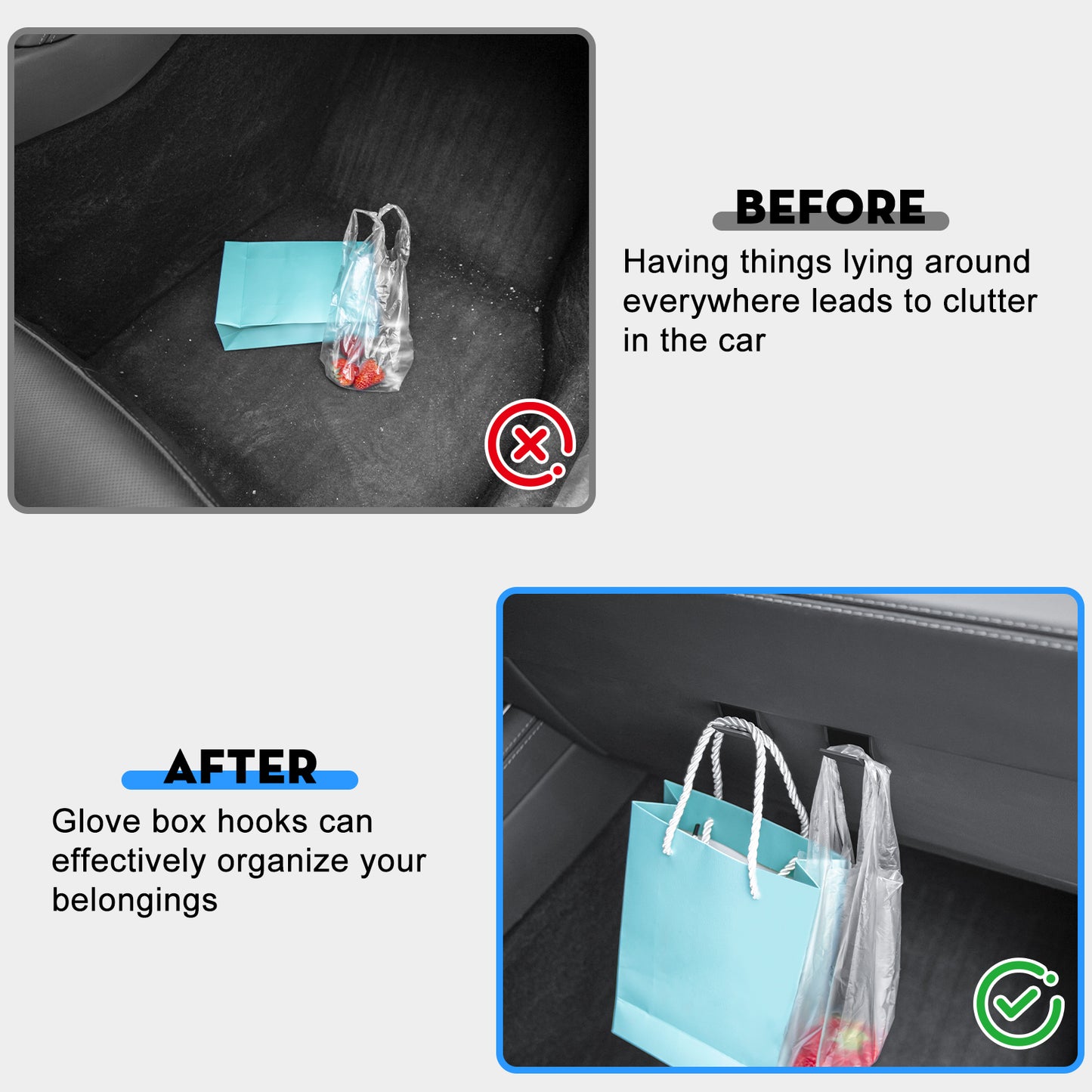 Glove Box Hook for 2024-2026 New Tesla Model 3 Highland and 2025-2026 New Model Y Juniper Interior Accessories