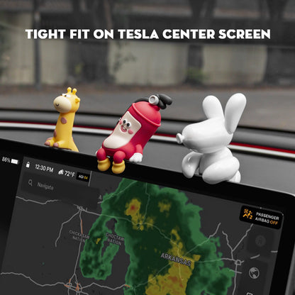 KUNIST 3PCS for Tesla Model Y 2026 Dog Mode Mini Screen Decoration Ornament Funny Decors Compatible with 2017-2026 Tesla Model 3 and New Model Y Juniper Accessories