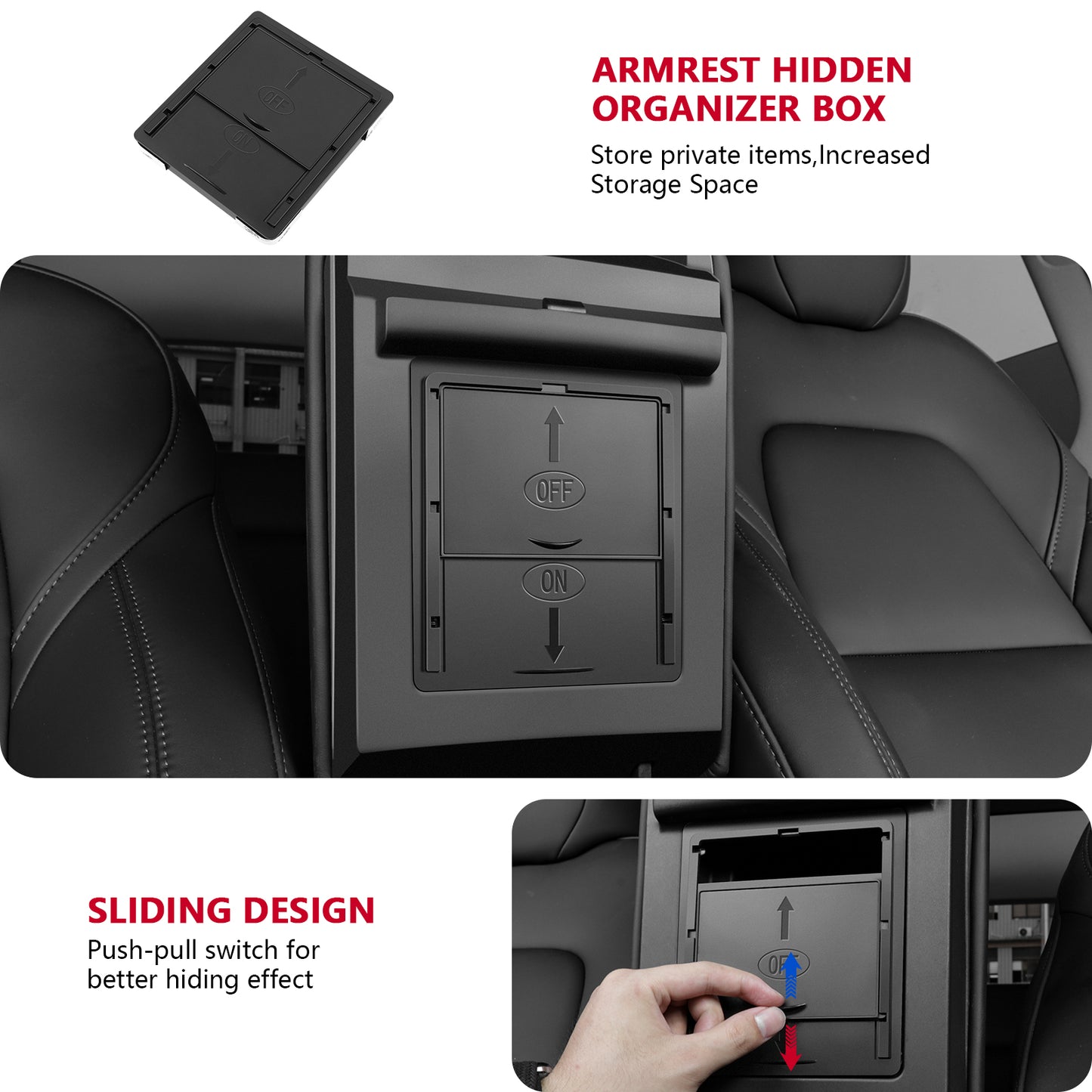 6PCS Center Console Organizer for Model 3 Y Accessories