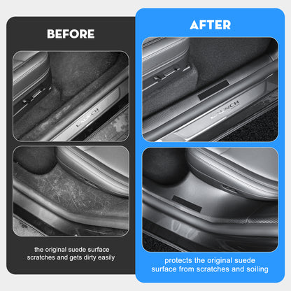 8PCS Door Sill Protector Door Sill Guards Door Entry Guard Anti-Kick Full Protect Door Entry Cover 2025-2026 Model Y Juniper Interior Accessories