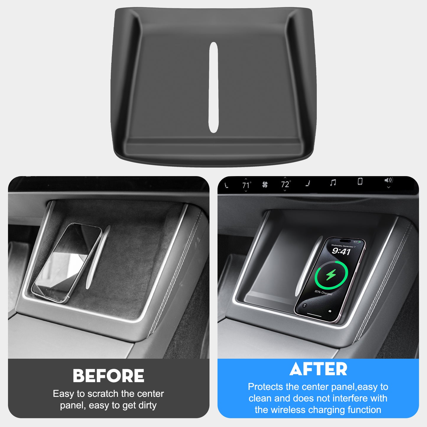 KUNIST Upgrade Silicone Mat for 2026 Tesla ModelYL  Accessories