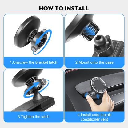Car Phone Mount for Tesla New Model Y Juniper 2026 Mag-Safe Dashboard Phone Holder for 2024-2025 Model 3 Highland Accessories for iPhone 17/16/15 and Galaxy