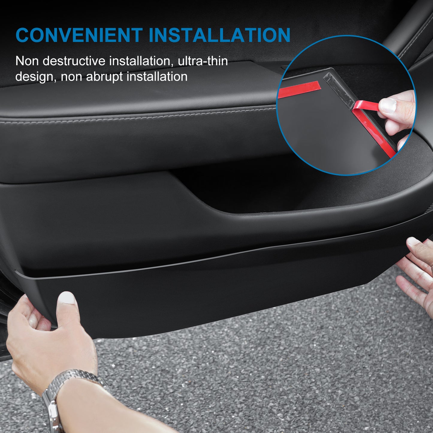 Car Door Anti-Kick Mat for 2017-2023 Tesla Model 3 or 2021-2024 Model Y Accessories