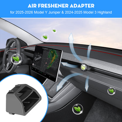 Air Freshener Adapter for Tesla 2025-2026 Model Y Juniper & 2024-2025 Model 3 Highland Accessories(Air Freshener not Included)