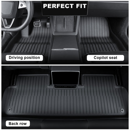 3D Full TPE Floor Liner All-Weather Floor Mat for Tesla Model 3 2021-2024 Accessories(5 Seats)