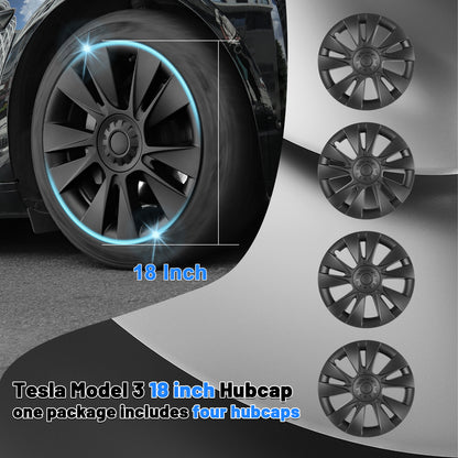 18 Inch Full Edge Hubcaps for Tesla Model 3 2017-2023