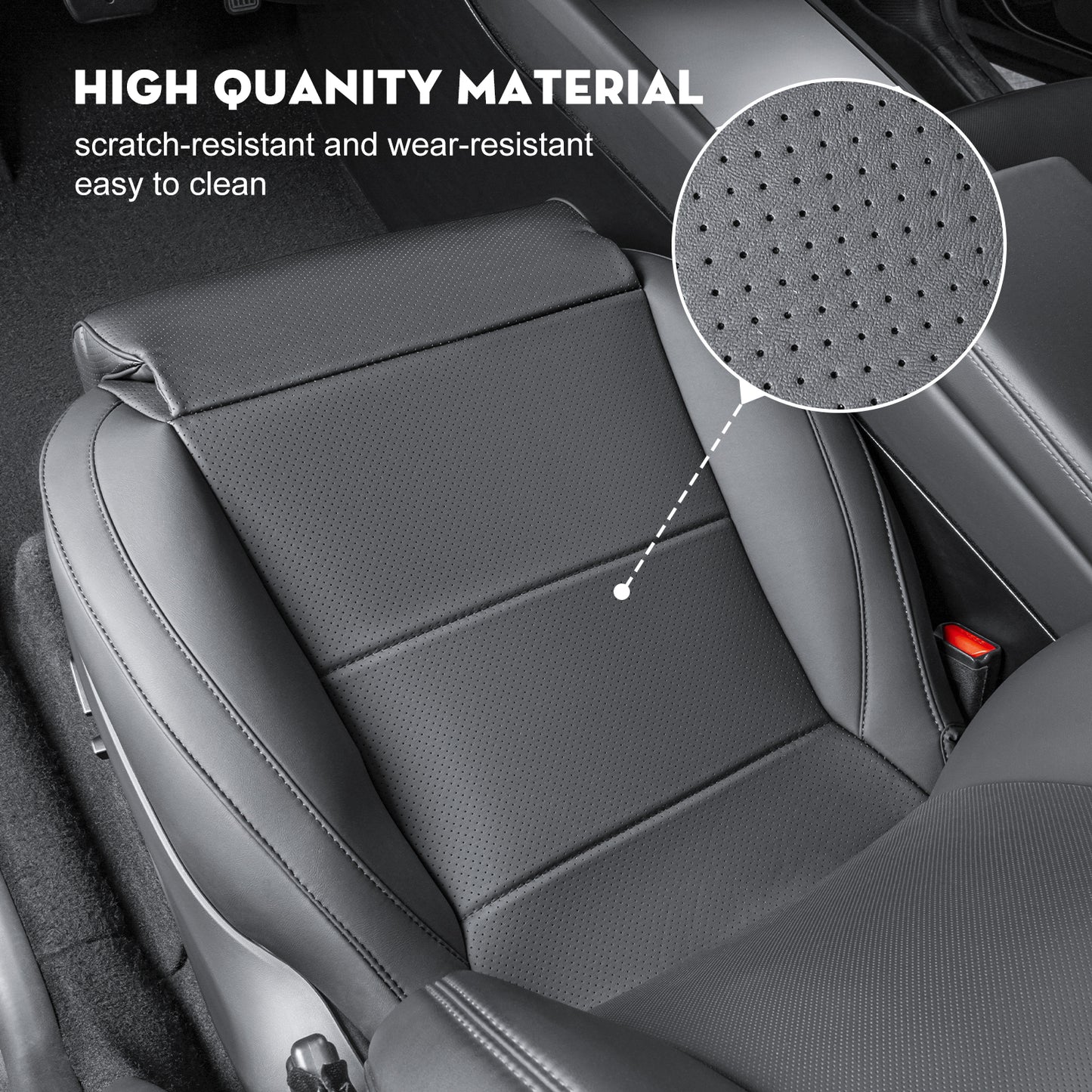 Car Seat Covers for New 2025-2026 Tesla Model Y Juniper Accessories Full Coverage Waterproof Breathable Comfortable Leather