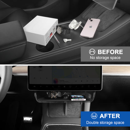 Magnetic Under Screen Storage Box for 2017-2023 Tesla Model 3 Y Accessories