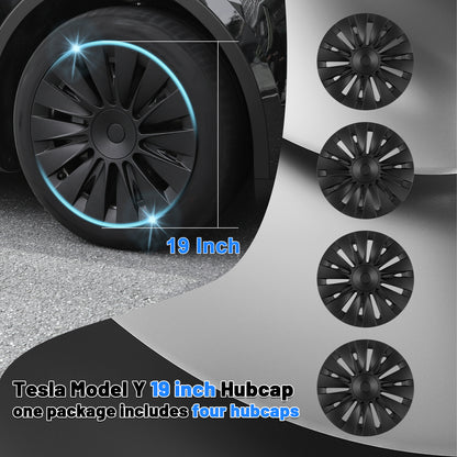 4PCS 19-inch Tesla Wheel Cover Compatible with Model Y 2021-2023 Accessories