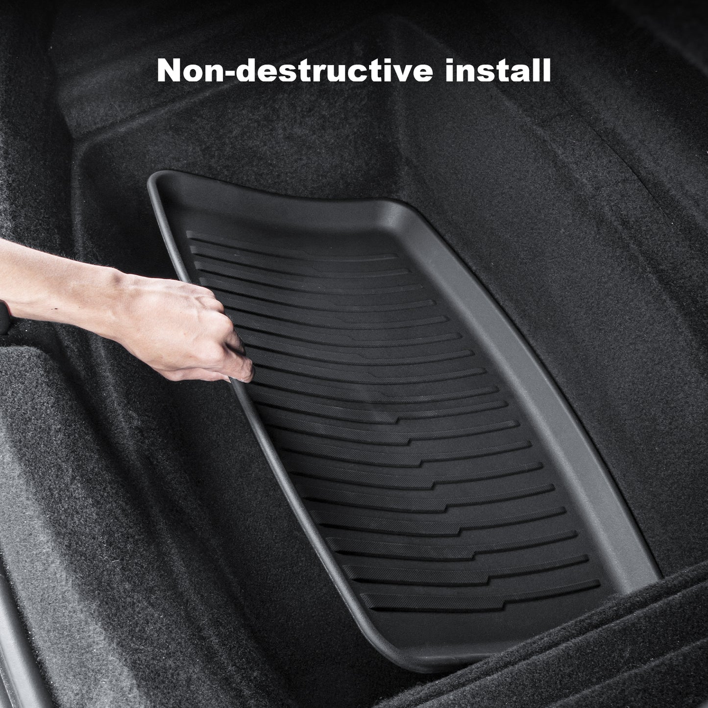 Rear Trunk Mat TPE Cargo Liner for 2024 Tesla Model 3 Highland Accessories