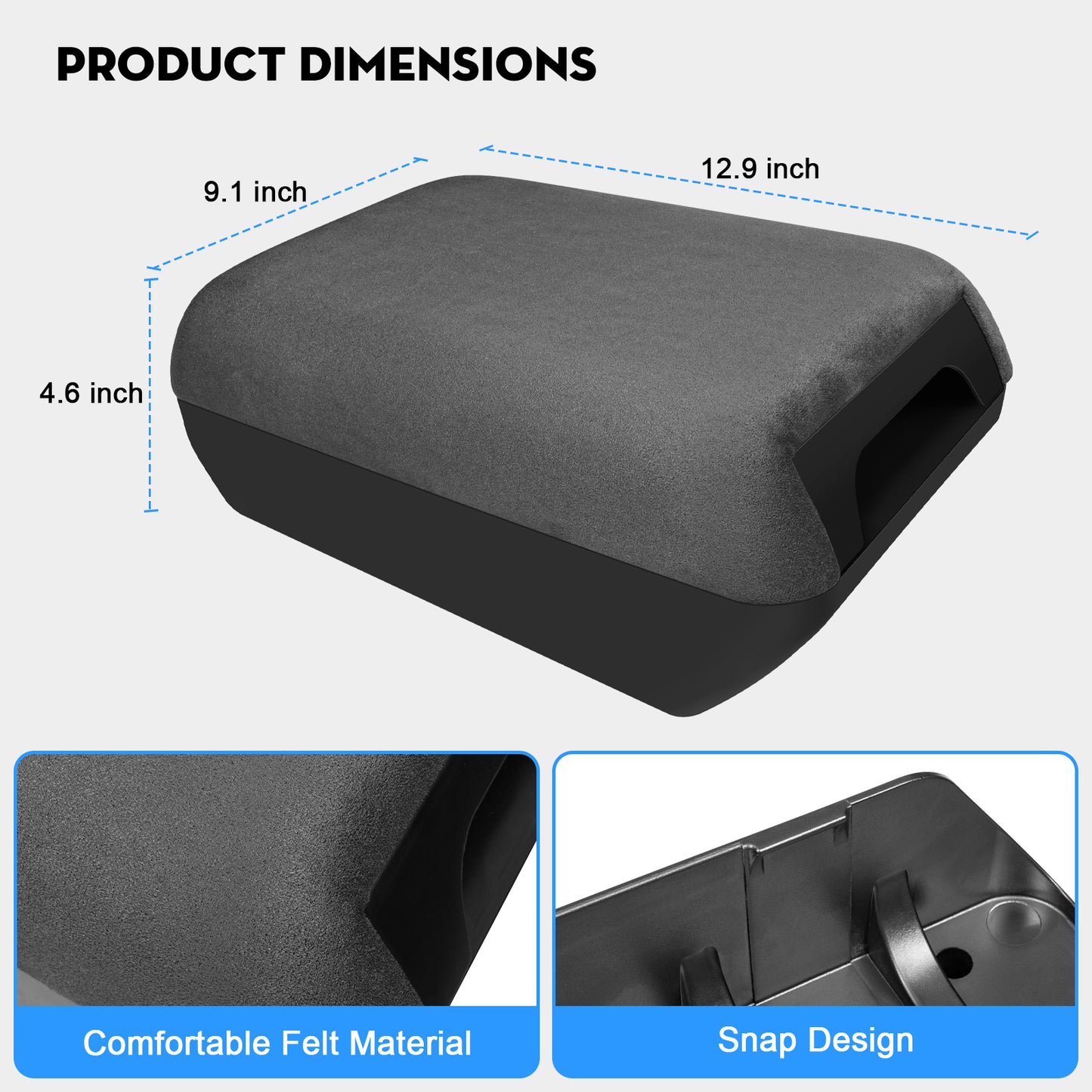 Armrest Cover Center Consolet Armrest Cover with Storage Box for Tesla New 2025-2026 Model Y Juniper and 2024-2025 Model 3 Highland Accessories