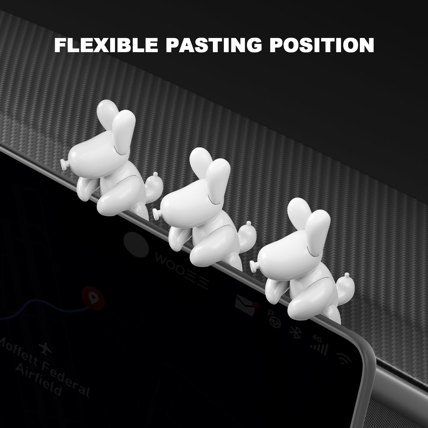 Dog Mode Mini Screen Decoration Ornament Funny Decors Compatible with 2017-2024 Tesla Model 3 and Model Y Interior Accessories