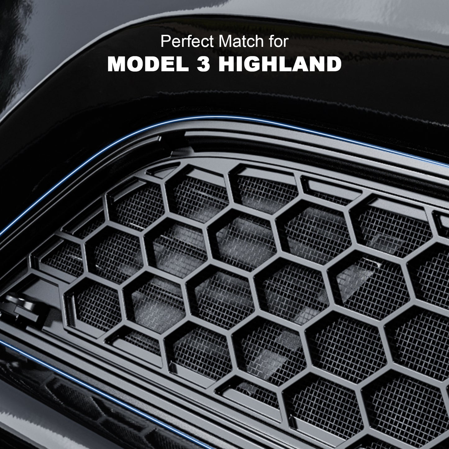 Grille Mesh Inserts for 2024 Tesla Model 3 Highland Accessories