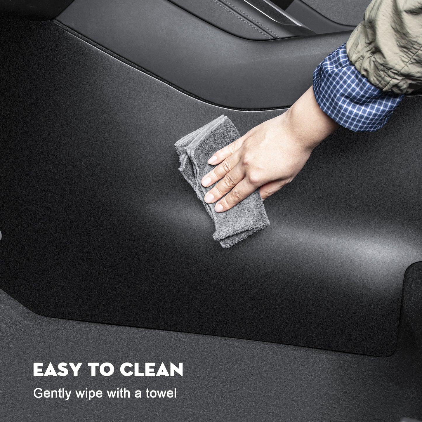 4PCS Center Console Side Anti-Kick Mats for Tesla Model Y 2025-2026 Juniper Waterproof & Dust Resistant Protector Cover