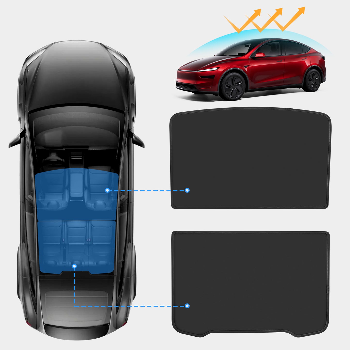 Roof Sunshades for 2025-2026 Tesla New Model Y Juniper Accessories