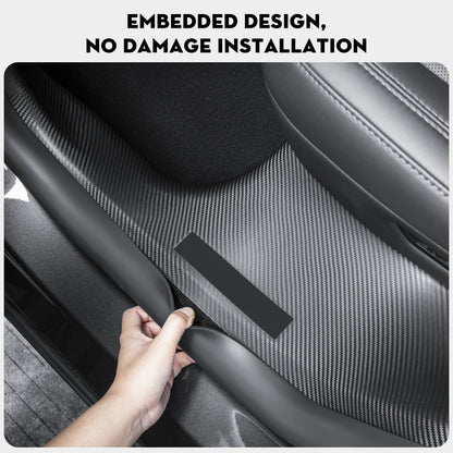 8PCS Door Sill Protector Door Sill Guards Door Entry Guard Anti-Kick Full Protect Door Entry Cover 2025-2026 Model Y Juniper Interior Accessories