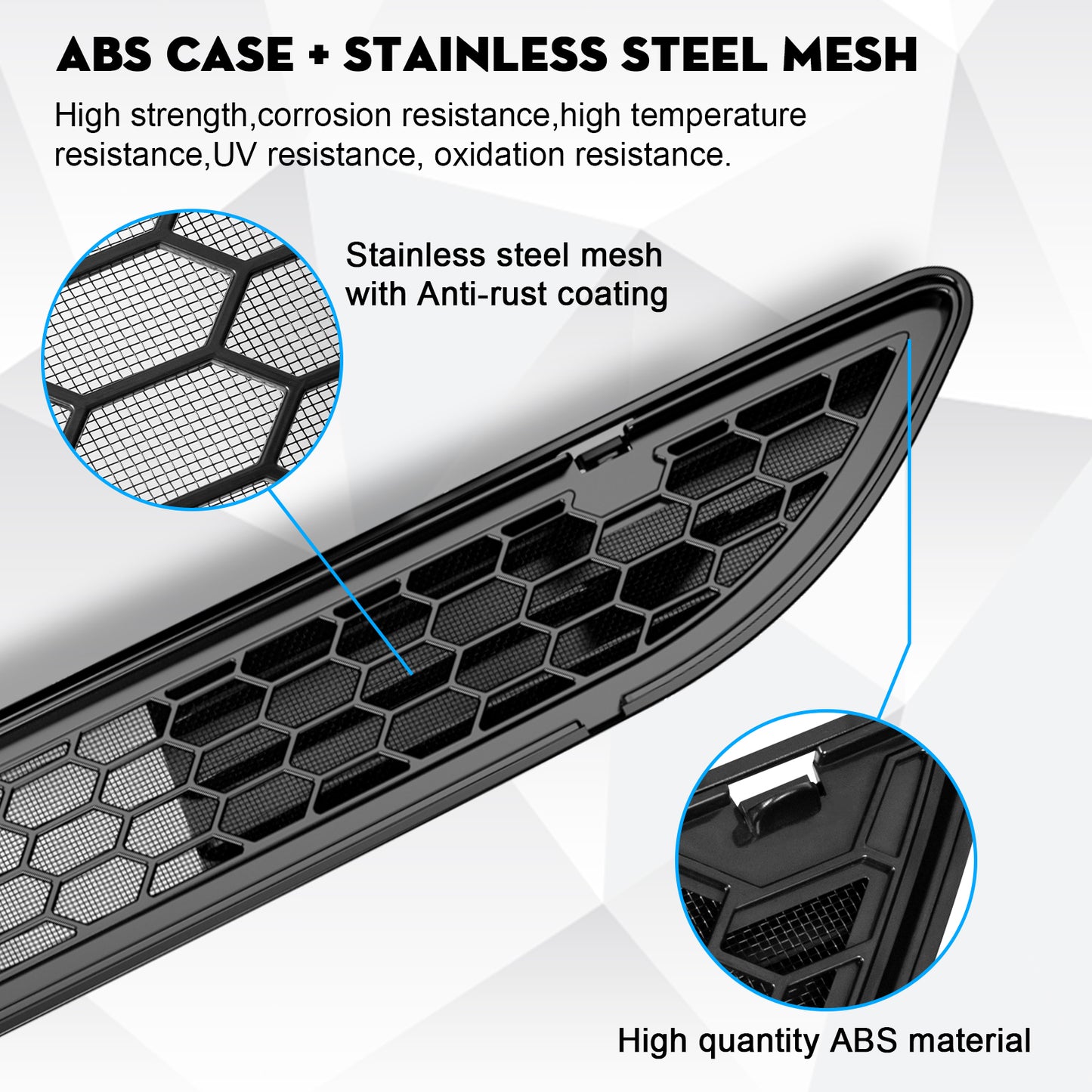 Grille Mesh Inserts for New 2026 Tesla Model 3 Highland with Front Camera Version Front Air Inlet Vent Grille Cover Replacement for Tesla Model 3 2026 Accessories (Not Fit Model 3 Performance)