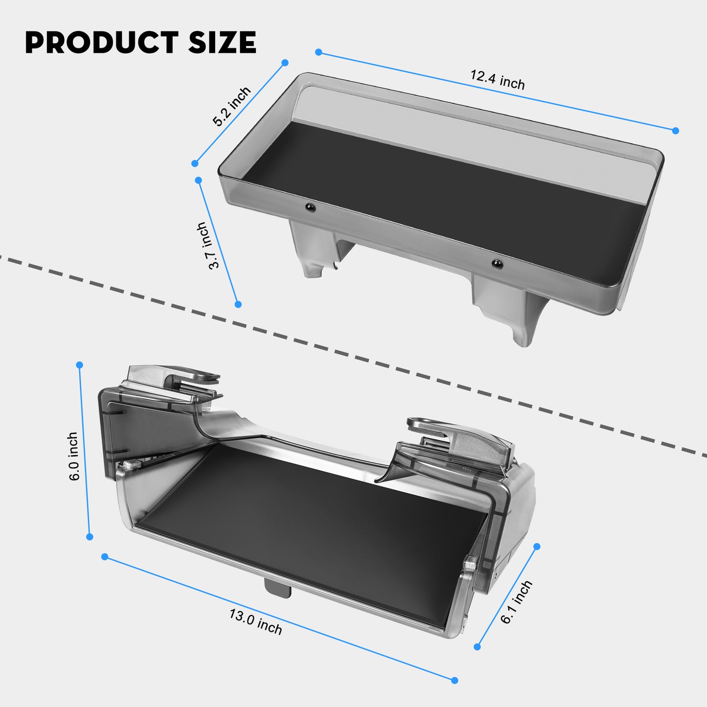 Under Screen Storage Organizer Box [Retractable & Tool-Free] with Behind Screen Tissue Holder Compatible with Tesla 2025-2026 Model Y Juniper and 2024-2025 Model 3 Highland Accessories
