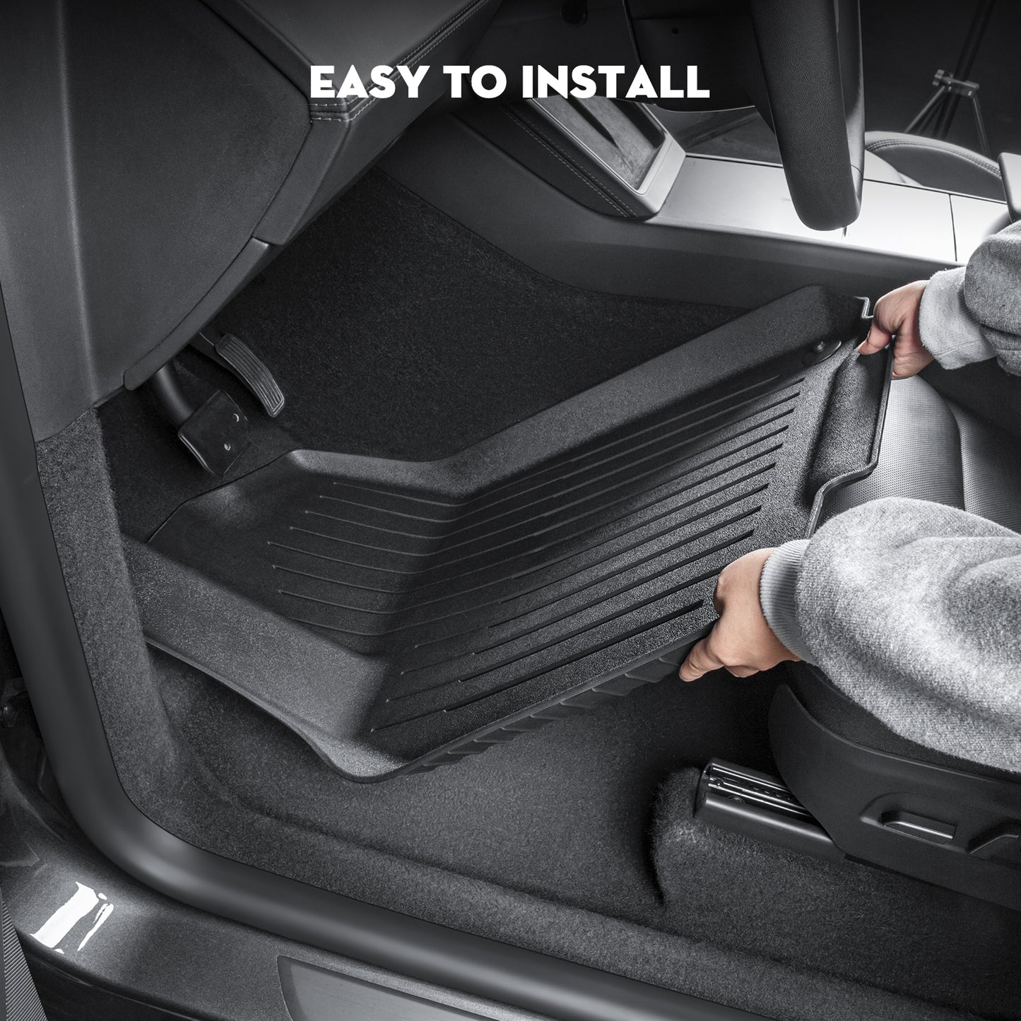 KUNIST 6PCS Carpet Floor Mats for Tesla Model Y Juniper 2025-2026  All Weather Floor Liners Full Set Front and Second Row