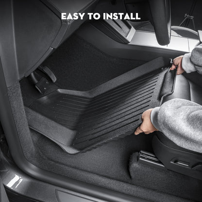 KUNIST 6PCS Carpet Floor Mats for Tesla Model Y Juniper 2025-2026  All Weather Floor Liners Full Set Front and Second Row