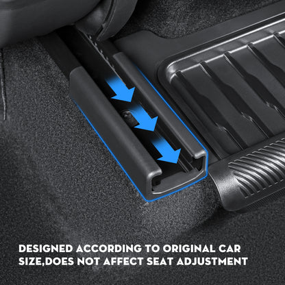 Backseat Trash Can Organizer TPE Storage Box with Anti-Slip Lid Cover Underseat Storage Tray for 2025-2026 Tesla Model Y Juniper Accessories
