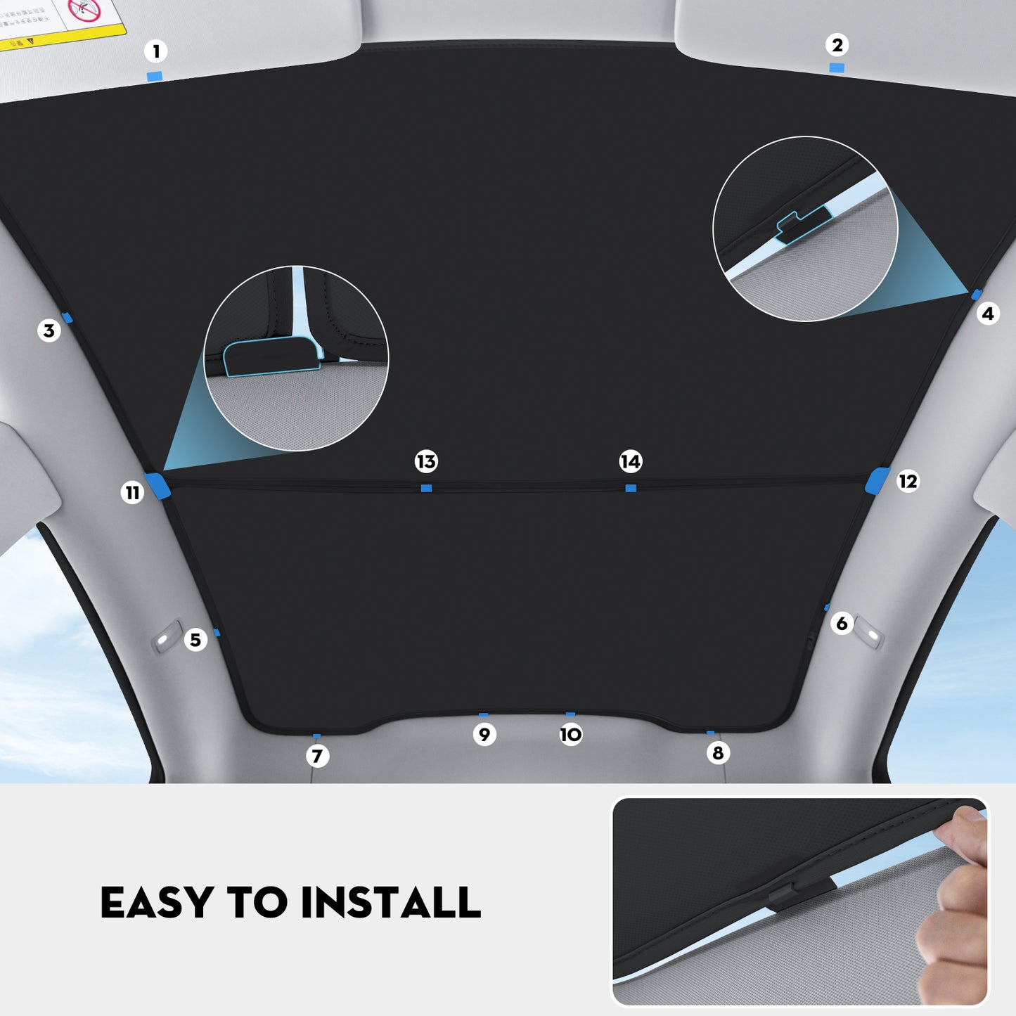 Roof Sunshades for 2025-2026 Tesla New Model Y Juniper Accessories