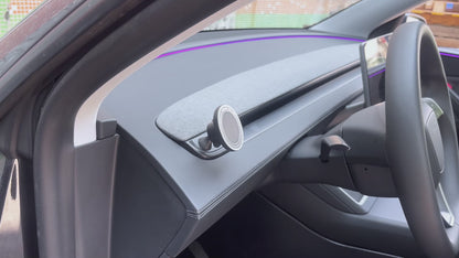 Car Phone Mount for Tesla New Model Y Juniper 2026 Mag-Safe Dashboard Phone Holder for 2024-2025 Model 3 Highland Accessories for iPhone 17/16/15 and Galaxy