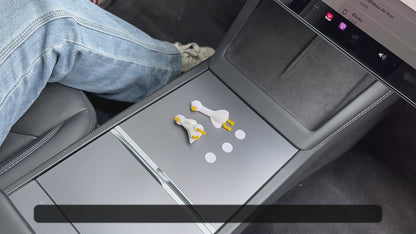 2PCS for Tesla Model Y 2026 Duck Mode Mini Dashboard Decoration Ornament Funny Decors Compatible with 2017-2026 Tesla Model 3 and New Model Y Juniper Interior Accessories