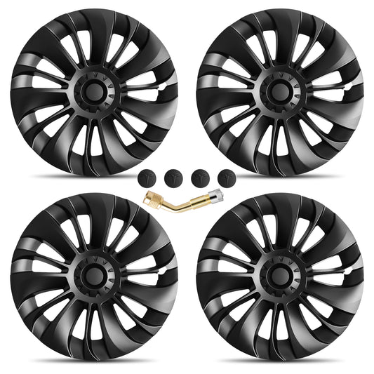 19 inch Hubcaps for Tesla Model Y 2021 2022 2023(Matte Black)