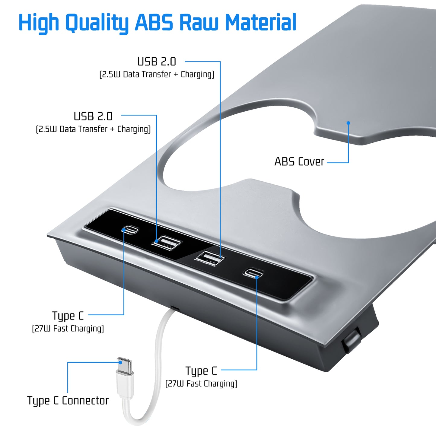 USB Hub for Tesla Model 3 Y 2021 2022 2023 Accessories